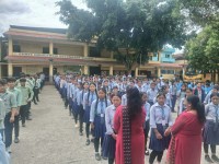 इन्द्रेश्वरी माविका विद्यार्थीले खाजा खर्च कटाएर रसुवा बाढीपहिरो पीडितलाई सहयोग