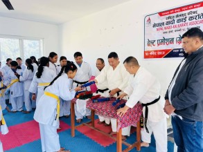 वादोकाई कराँतेकोे बेल्ट प्रमोशन ग्रेडिङ सम्पन्न, ३२ खेलाडीले पाए नयाँ बेल्ट