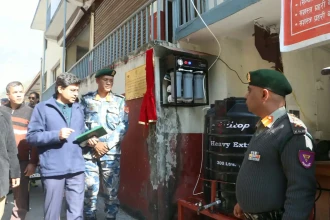 सिमा नामामा सशस्त्र प्रहरीले राख्यो आगन्तुकको लागी शुद्ध खानेपानी युरोगार्ड