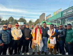 एनआरएनए युएईका केन्द्रीय उपाध्यक्ष मनोज गोर्खाली र सचिव सविन योन्जनलाई काठमाण्डौमा भव्य स्वागत