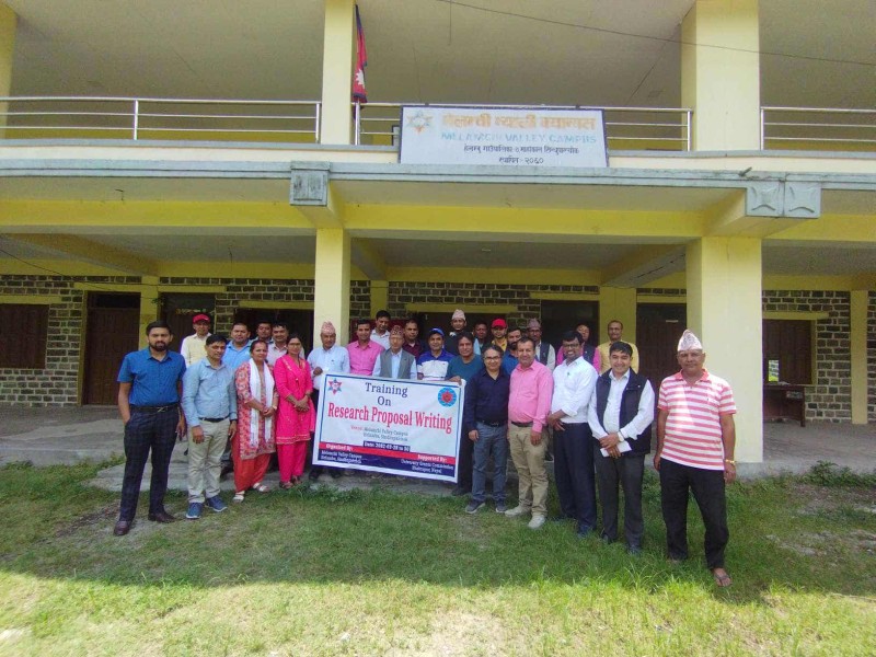 मेलम्ची भ्याली क्याम्पसमा तीन दिने प्रस्तावना लेखन  प्रशिक्षण कार्यक्रम