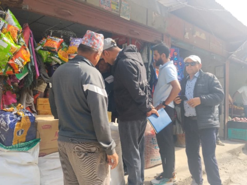 मेलम्ची नगरपालिकाको बजार अनुगमन