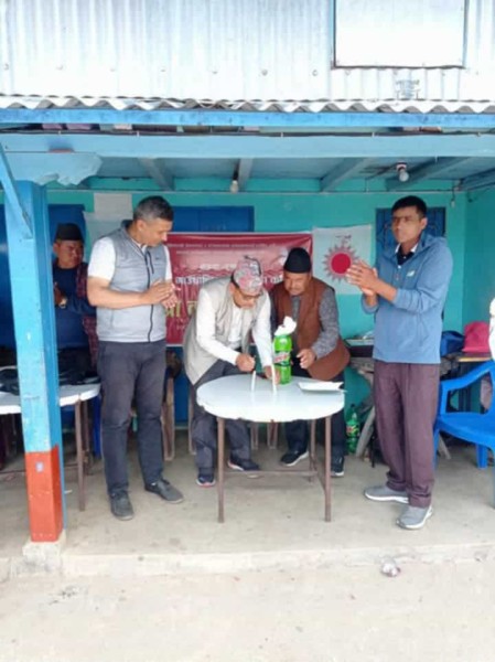 नेकपा एमाले हेलम्बु गाउँपालिका पार्टी कार्यालयको उद्घाटन