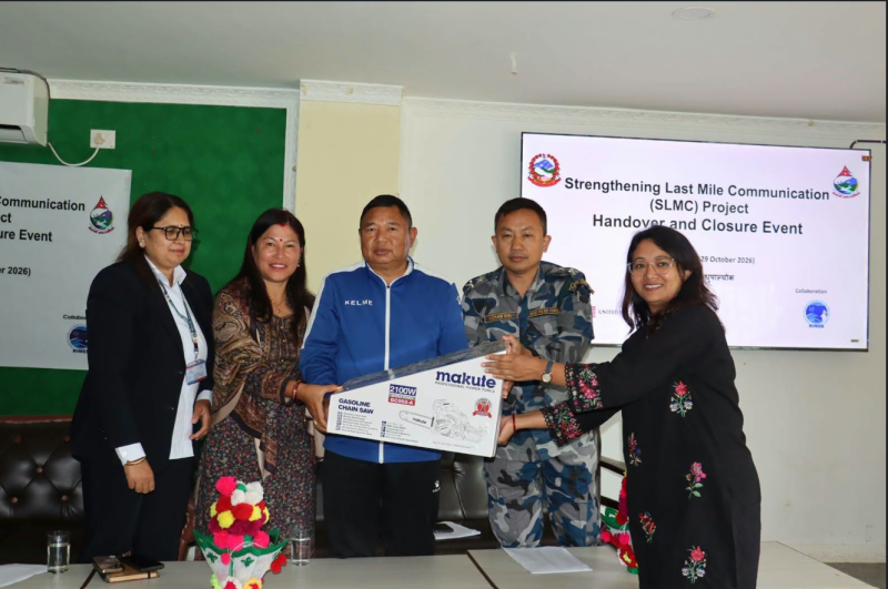 विपद् आउनुअघि नै सूचना दिने तयारीमा मेलम्ची, डिजिटल बोर्डसहितका सामग्री हस्तान्तरण