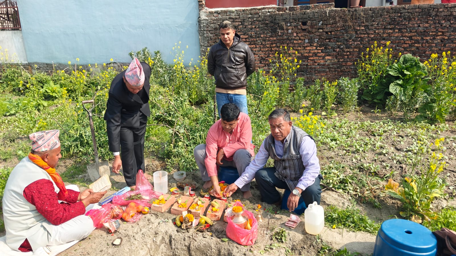 नेपाल निर्माण तथा संबद्ध श्रमिक संघको केन्द्रीय कार्यालय भवनको शिलान्यास